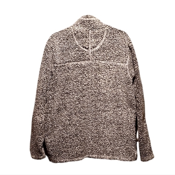 Men's Grizzly Sherpa Pullover 1/4‎ Zipup Warm Jacket Large - Picture 3 of 9